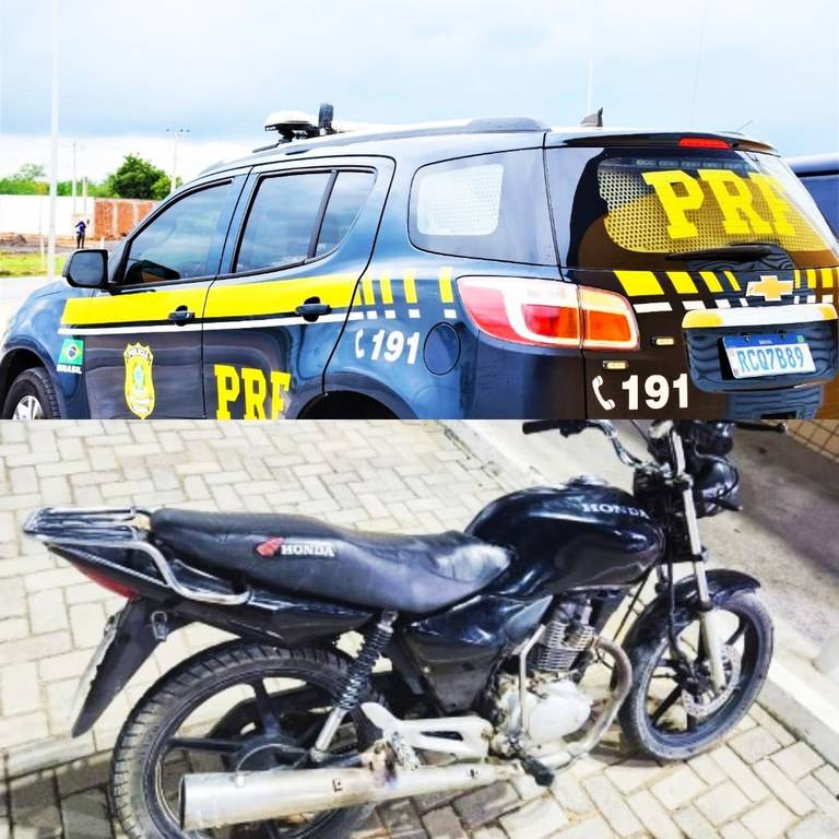 Moto roubada é recuperada pela PRF na BR-407