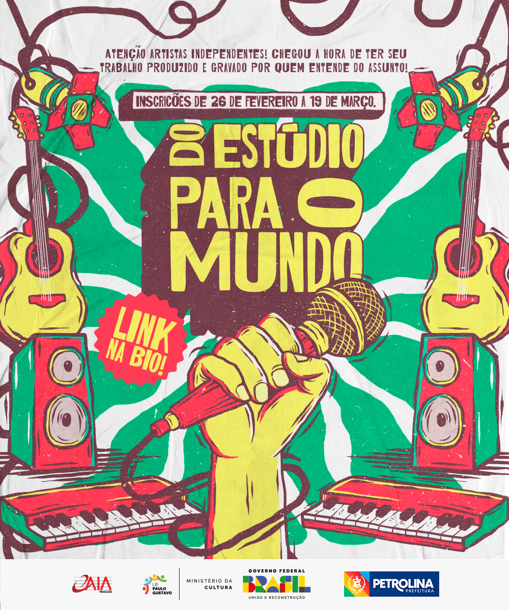 CAIA Produções lança convocatória pública de artistas para compor o DVD virtual “Do Estúdio Para O Mundo PL 24/ 01”