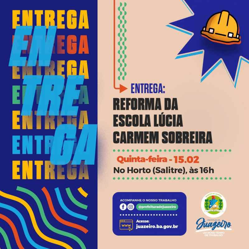 Mais uma escola requalificada será entregue na zona rural de Juazeiro