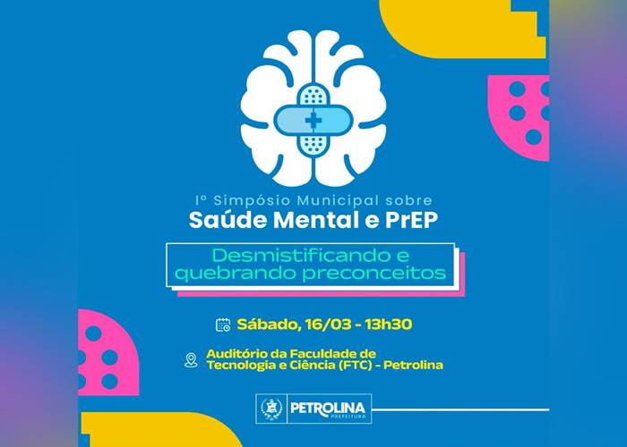 1º Simpósio de Saúde Mental e PrEP acontece neste sábado em Petrolina