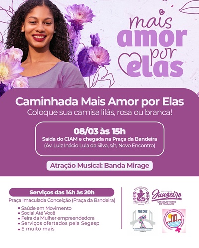 Juazeiro celebrará Dia Internacional da Mulher com prestação de serviços