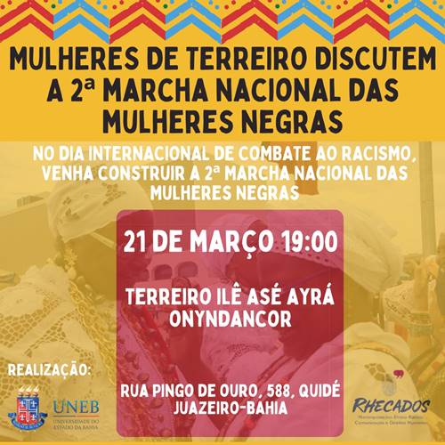 Encontro sobre 2ª Marcha Nacional das Mulheres Negras acontecerá em Juazeiro