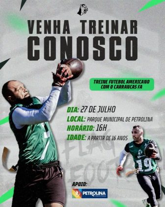 Carrancas FA realiza Treinamento Aberto no Parque Municipal Josepha Coelho, Petrolina