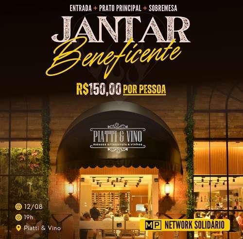 Restaurante Piatti & Vino realiza jantar beneficente em Petrolina (PE)  – Blog Edenevaldo Alves