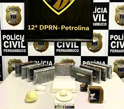 Policiais da 12ª Denarc prendem homem em Petrolina com 11,6 kg de cocaína e 617 gramas de crack