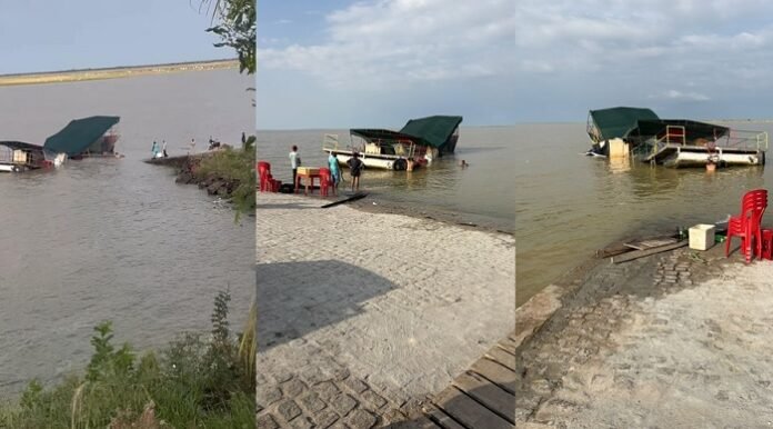 Bar flutuante afunda no rio São Francisco em Remanso (BA)