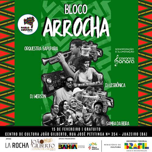 Bloco ‘Arrocha’ animará Carnaval dos juazeirenses no João Gilberto