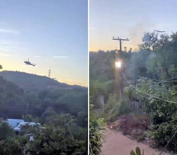 Helicóptero da polícia do RJ é alvo de tiros