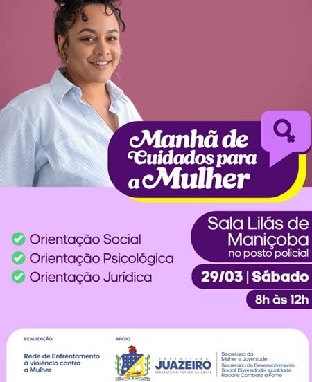 Maniçoba recebe ação de cuidados para mulheres neste sábado