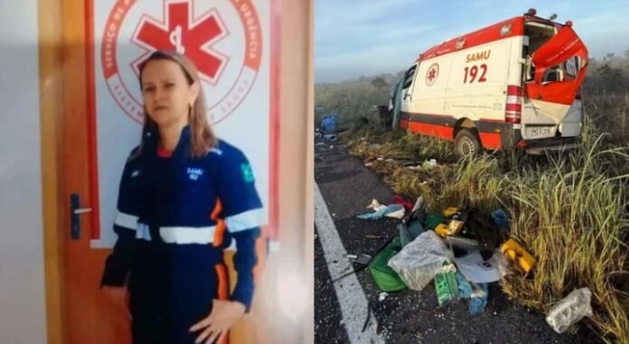 Técnica de enfermagem morre em acidente dentro de ambulância