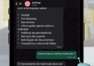 Estudantes da Univasf desenvolvem chatbot com inteligência artificial para simplificar acesso a informações acadêmicas.