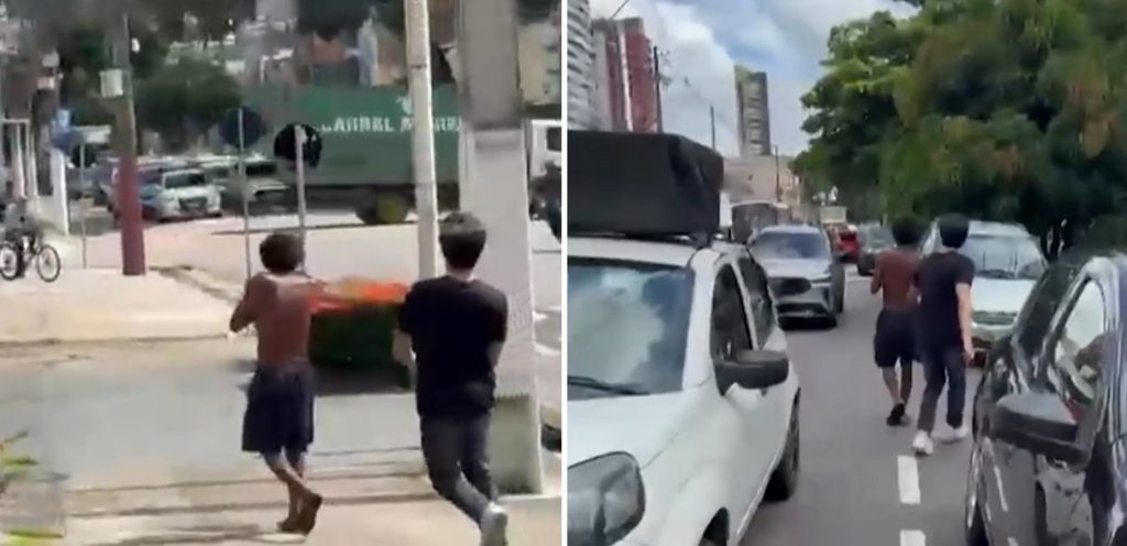 Estudantes de direito utilizam arma de choque contra homem em situação de rua em Belém (PA)