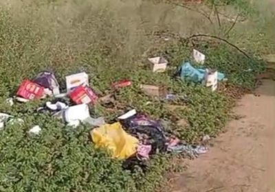 Moradores denunciam descarte irregular de lixo em terreno baldio no Terras do Sul