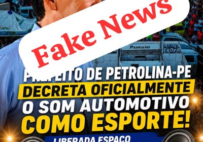 Prefeitura de Petrolina nega rumor sobre autorização para utilização de som automotivo.