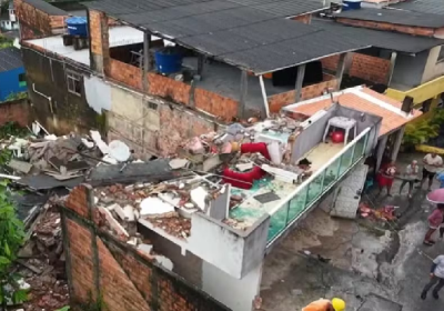Menina de 9 anos é resgatada após desabamento de prédio ao lado em Salvador