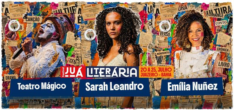 Sarah Leandro, Emília Nuñez e Teatro Mágico participarão da ‘Juá Literária’ 2026