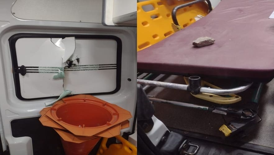 Ambulância do Samu é alvo de ataque com pedras e Sesau faz registro de ocorrência