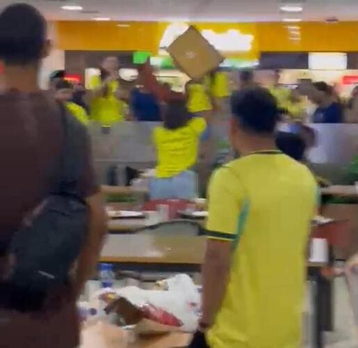 Confronto generalizado ocorre no River Shopping após partida do Brasil