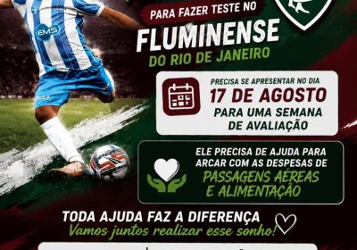 Davi recebe convocação para teste no Fluminense e busca apoio para alcançar seu sonho no futebol no Rio de Janeiro.