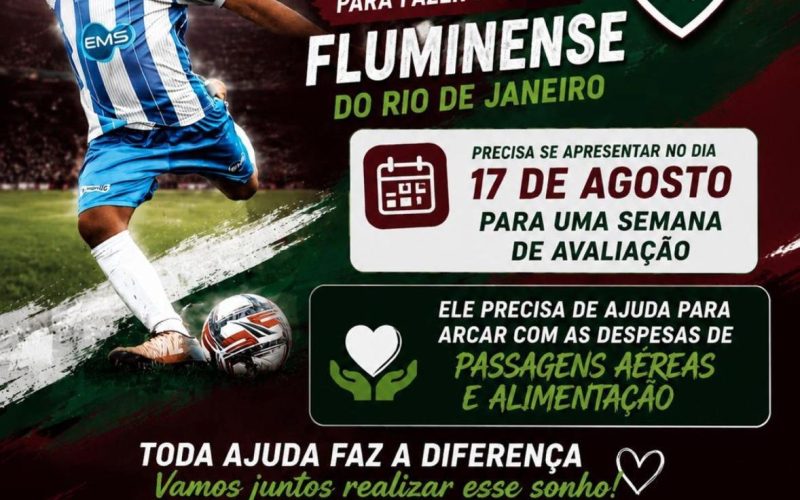 Davi recebe convocação para teste no Fluminense e busca apoio para alcançar seu sonho no futebol no Rio de Janeiro.