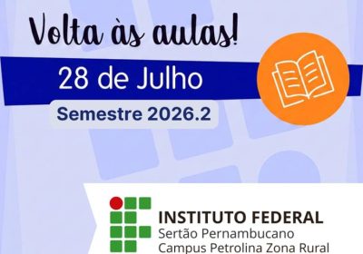 IFSertãoPE/Zona Rural começa as aulas do 2º semestre nesta terça-feira. IFSertãoPE/Zona Rural começa as aulas do 2º semestre nesta terça-feira.