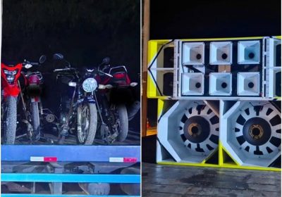 PMBA realiza apreensão de motos e equipamento de som no início da Festa do Colono no NH2