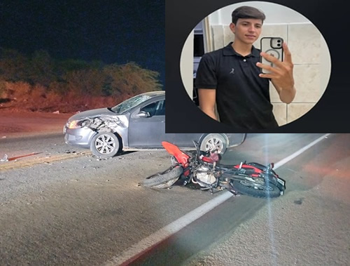 Acidente fatal: Jovem perde a vida em colisão entre moto e carro em Parnamirim-PE