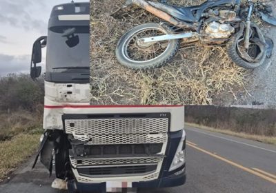 Acidente fatal na BR-116: homem perde a vida em colisão entre moto e caminhão em Salgueiro