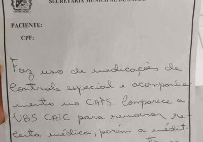 Família enfrenta desafios para obter medicamento controlado em Juazeiro sem médico e sem receita