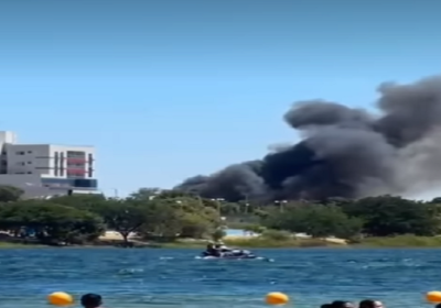 Grande incêndio na Orla de Juazeiro (BA) ocorre neste domingo (30)