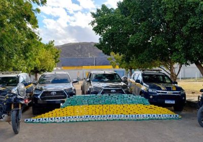 PRF apreende mais de 450 kg de pasta-base de cocaína em Salgueiro