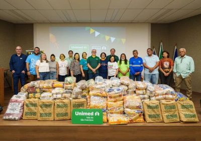 Unimed VSF realiza doação de 15 toneladas de alimentos para instituições da região