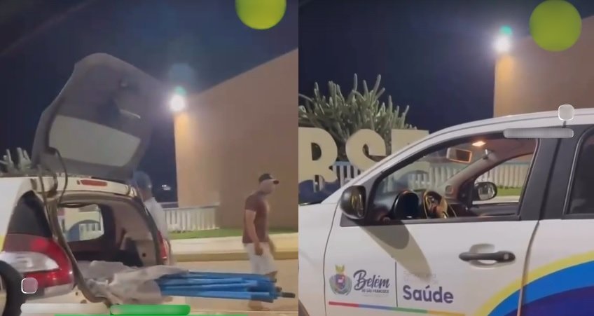 Flagrante de crime eleitoral em Belém do São Francisco (PE): Carro da Secretaria de Saúde é flagrado retirando bandeiras durante as Eleições de 2026