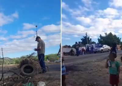 Moradores de Porto da Ilha, em Petrolina (PE), manifestam insatisfação com a escassez de água Moradores de Porto da Ilha, em Petrolina (PE), manifestam insatisfação com a escassez de água