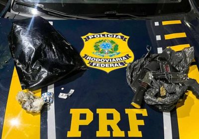 Polícia detém caminhoneiro com drogas, arma e rebites em Floresta.